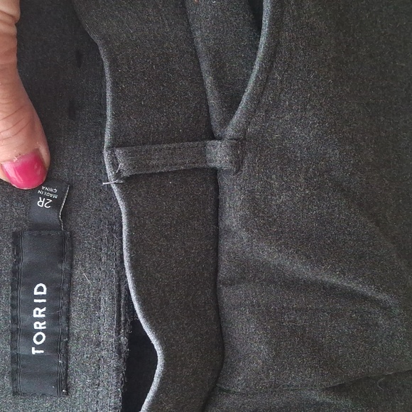 Torrid Lace Stripped  Pull-on Dress Pants in Gray and Black size.2 Plus Size - Picture 4 of 7